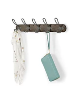 Spectrum Millbrook Wall Mount 5-Hook Wood Rack