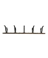 Spectrum Richmond Wall Mount 5-Hook Wood Rack