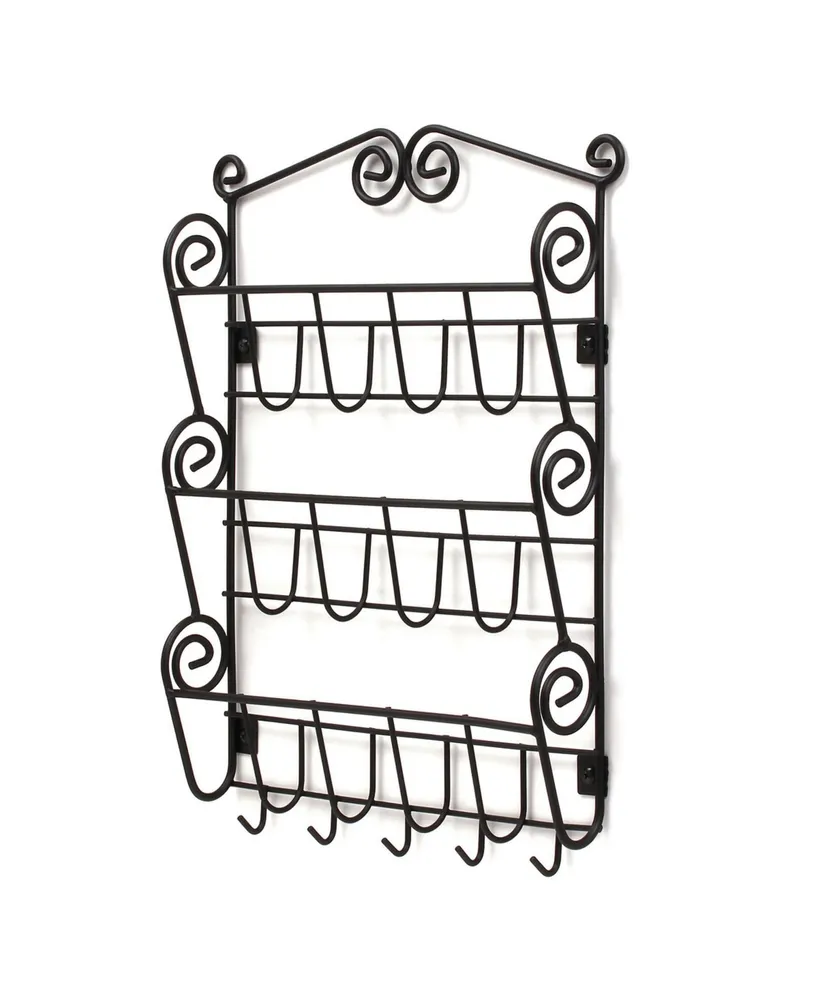 Spectrum Scroll Wall Mount 3-Tier Letter Holder Key Rack