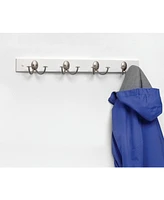 Spectrum Stratford Wall Mount 4-Double Hook Wood Rack