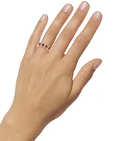 Lali Jewels Ruby (5/8 ct. t.w.) & Diamond (1/5 Heart Ring 14k Rose Gold (Also available Sapphire)