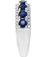 Lali Jewels Sapphire (1-1/3 ct. t.w.) & Diamond (1/3 ct. t.w.) Ring in 14k White Gold