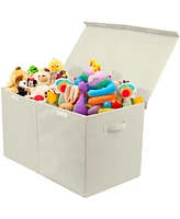 Sorbus Toy Chest with Flip-Top Lid, Kids Collapsible Storage for Nursery, Playroom, Closet, Home Organization, Large