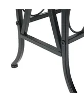 Sorbus Wine Rack Stand Glass Table Top