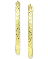 Giani Bernini Medium Textured Hoop Earrings (30mm) 18k Gold-Plated Sterling Silver, or Stirling Created for Macy's