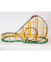 Cdx Blocks Brick Construction Sidewinder Roller Coaster Building Set