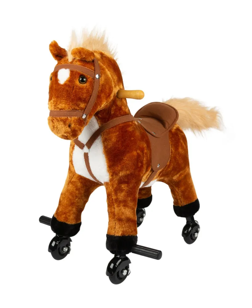 Ponyland Brown Plush Action Pony Giddy-Up Walking Horse with Sound