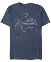 Fifth Sun Men's Star Wars R2-D2 Outline Short Sleeve T-shirt