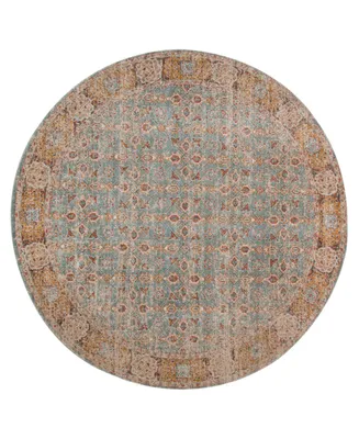 Amer Rugs Eternal Ete-27 Teal/ Gold 6'7" Round Rug