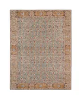 Amer Rugs Eternal Ete-27 Teal/ Gold 5'7" x 7'6" Area Rug