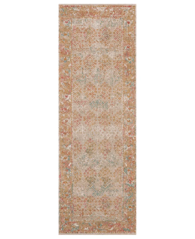 Amer Rugs Eternal Ete-16 Beige/Rust 2'7" x 7'6" Runner Rug