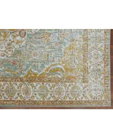 Amer Rugs Eternal Ete-3 Aqua/Ivory 2'7" x 7'6" Runner Rug