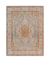 Amer Rugs Eternal Ete-3 Aqua/Ivory 7'6" x 9'6" Area Rug