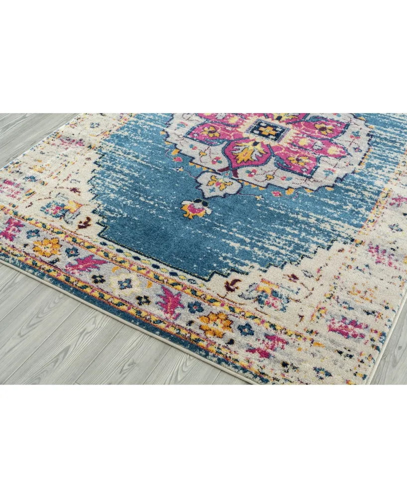 Amer Rugs Manhattan Man-15 Turquoise 2'6" x 7'6" Runner Rug