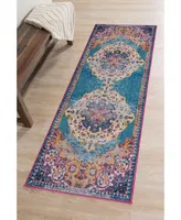 Closeout! Amer Rugs Manhattan Man-3 Blue 2'6" x 6' Runner Rug