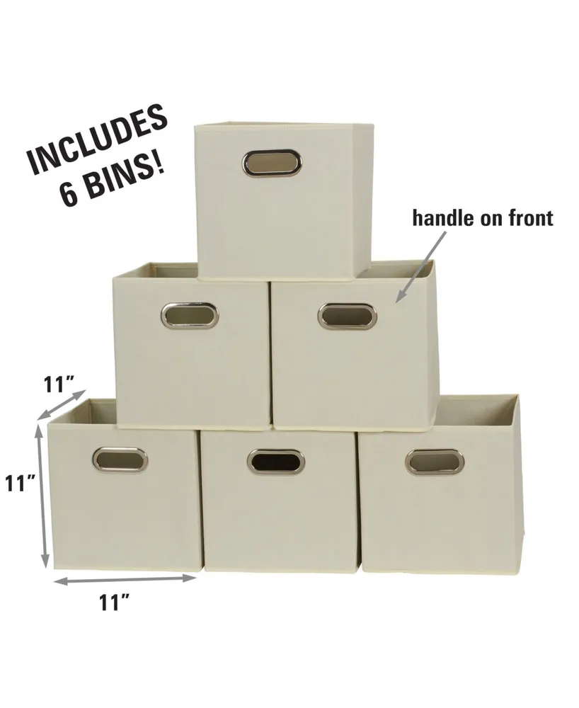Household Essential Fabric Storage Bins 6 Piece Set