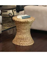 Household Essential Hourglass Water Hyacinth Wicker Table