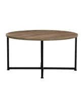 Household Essential Round Coffee Table With Frame