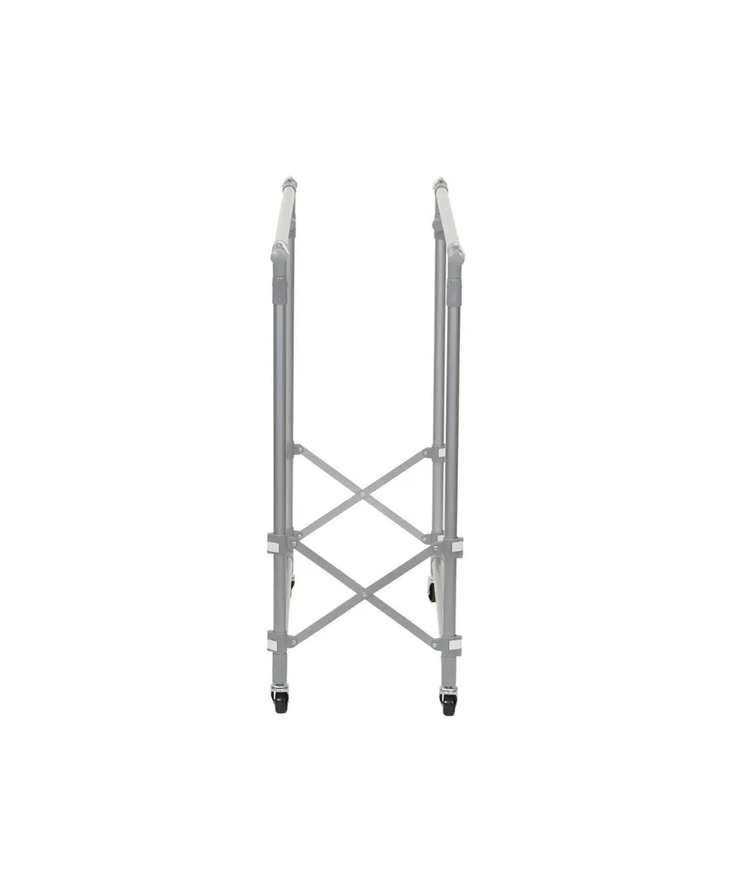 Household Essential Folding Garment Rack with Wheels