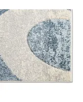 Global Rug Designs Brighton Bri13 Blue 6'7" x 9'10" Area Rug