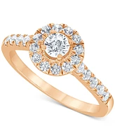 Diamond Halo Bridal Set (1 ct. t.w.) 14k White