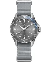 Hamilton Unisex Swiss Scuba Gray Nato Strap Watch 37mm