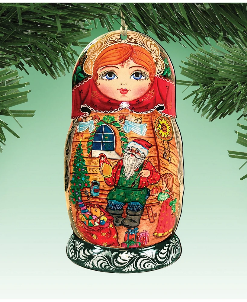 Designocracy Matreshka Doll Wooden Ornaments