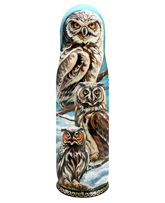 G.DeBrekht Owl Wine Bottle Gift Box