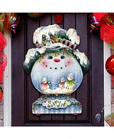 Designocracy Jamie Mills Price Christmas Joe Cool Snow Globe Door Hanger