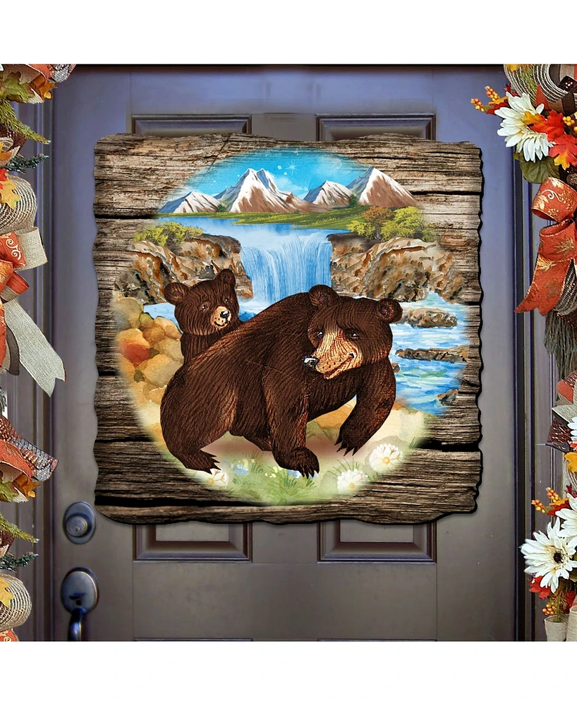 Designocracy Bear Cabin Door Hanger