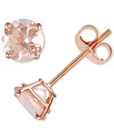 Morganite Solitaire Stud Earrings (1 ct. t.w.) in 14k Rose Gold