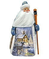 G.DeBrekht Woodcarved Hand Painted Chapel in The Snow by Donna Gelsinger Figurine