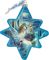 G.DeBrekht Lighting The Way North Star Hand Painted Glass Ornament