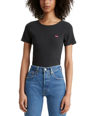 Levi's Women's Slim Fit Honey Ribbed Logo T-Shirt