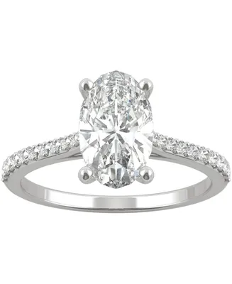 Charles & Colvard Moissanite Oval Engagement Ring (2-1/2 ct. t.w. Dew) 14k White Gold or Yellow