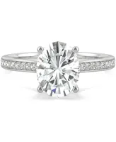 Charles & Colvard Moissanite Oval Engagement Ring (2-1/3 ct. t.w. Dew) 14k White Gold