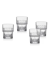 Godinger Dublin Stackable Double Old Fashioned Glass, Set of 4