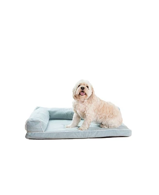 Armarkat D08A Medium Bolstered Pet Bed Cushion With Poly Fill Cushion, SoothIng Blue