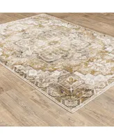 Jhb Designs Kumar Kum11 Gold and Ivory 5'3" x 7'6" Area Rug