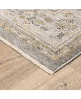 Jhb Designs Kumar Kum02 Beige and Gray 6'7" x 9'6" Area Rug