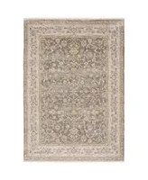 Jhb Designs Kumar Kum02 Beige and Gray 6'7" x 9'6" Area Rug