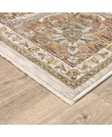 Jhb Designs Kumar Kum08 Rust and Ivory 3'3" x 5' Area Rug