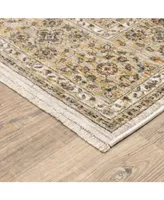 Jhb Designs Kumar Kum01 Ivory and Gold 5'3" x 7'6" Area Rug