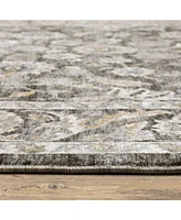 Oriental Weavers Maharaja 70E Gray and Ivory 3'3" x 5' Area Rug