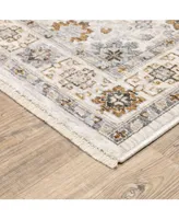 Oriental Weavers Maharaja 71W Ivory and Gold 6'7" x 9'6" Area Rug