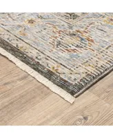 Jhb Designs Kumar Kum06 Gray and Blue 5'3" x 7'6" Area Rug