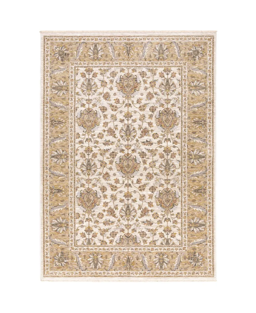 Oriental Weavers Maharaja 5091Z Ivory and Gold 5'3" x 7'6" Area Rug