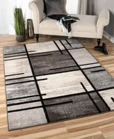 Closeout! Edgewater Living Chatel Armada Charcoal 7'10" x 10'10" Area Rug