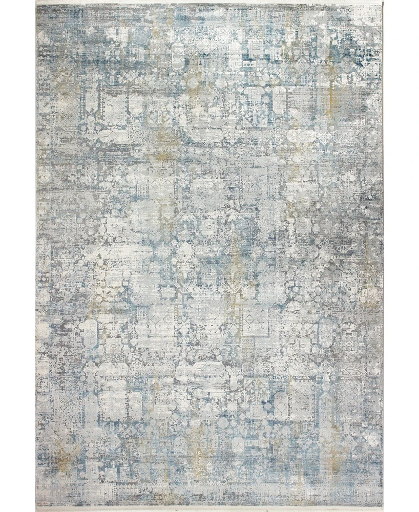 Bashian Charm Cha-05 Gray, Blue 5' x 8' Area Rug