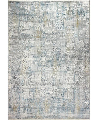 Bashian Charm Cha-05 Gray, Blue 5' x 8' Area Rug